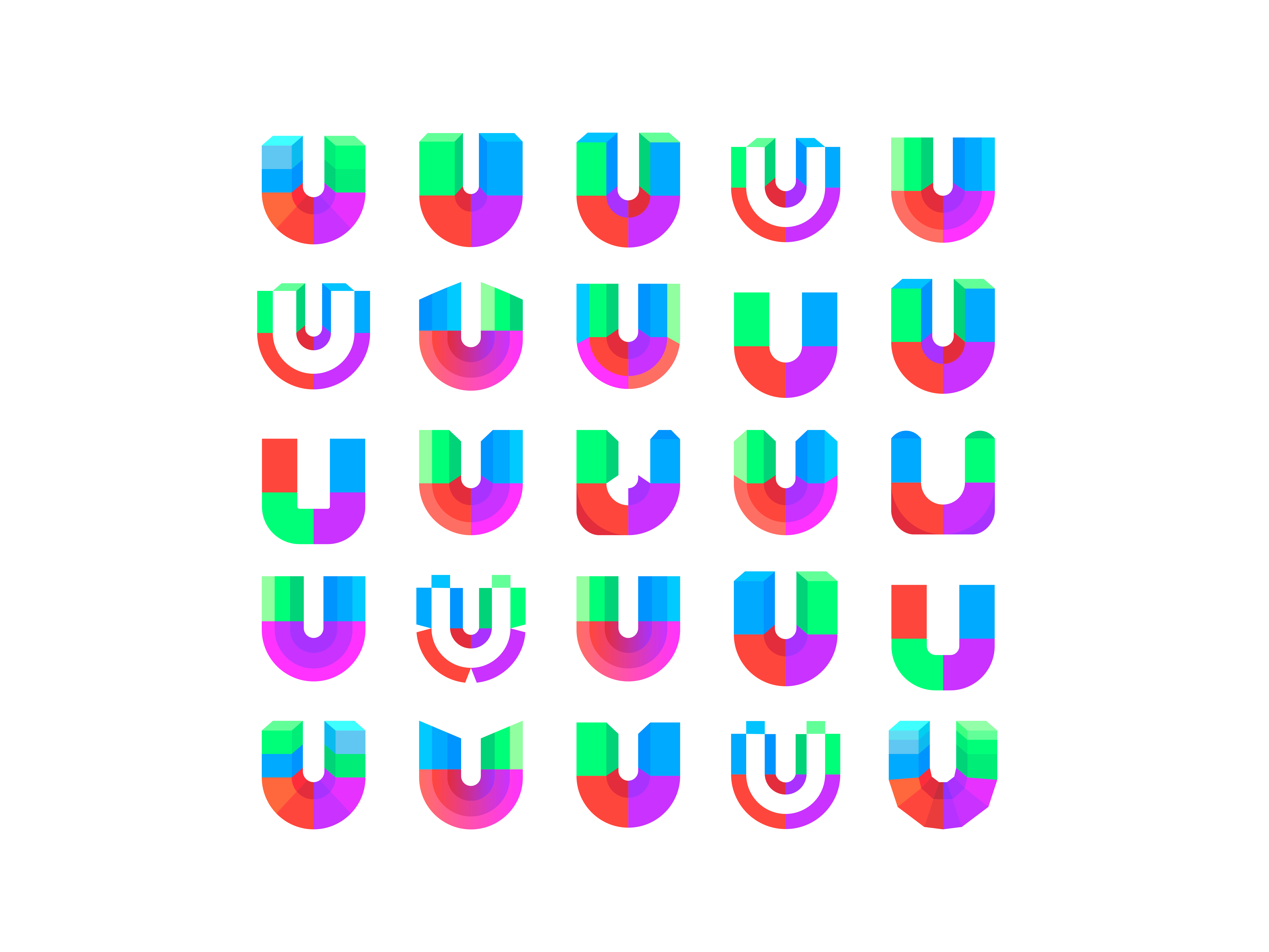 Example of Set Of Vector Logo Options
