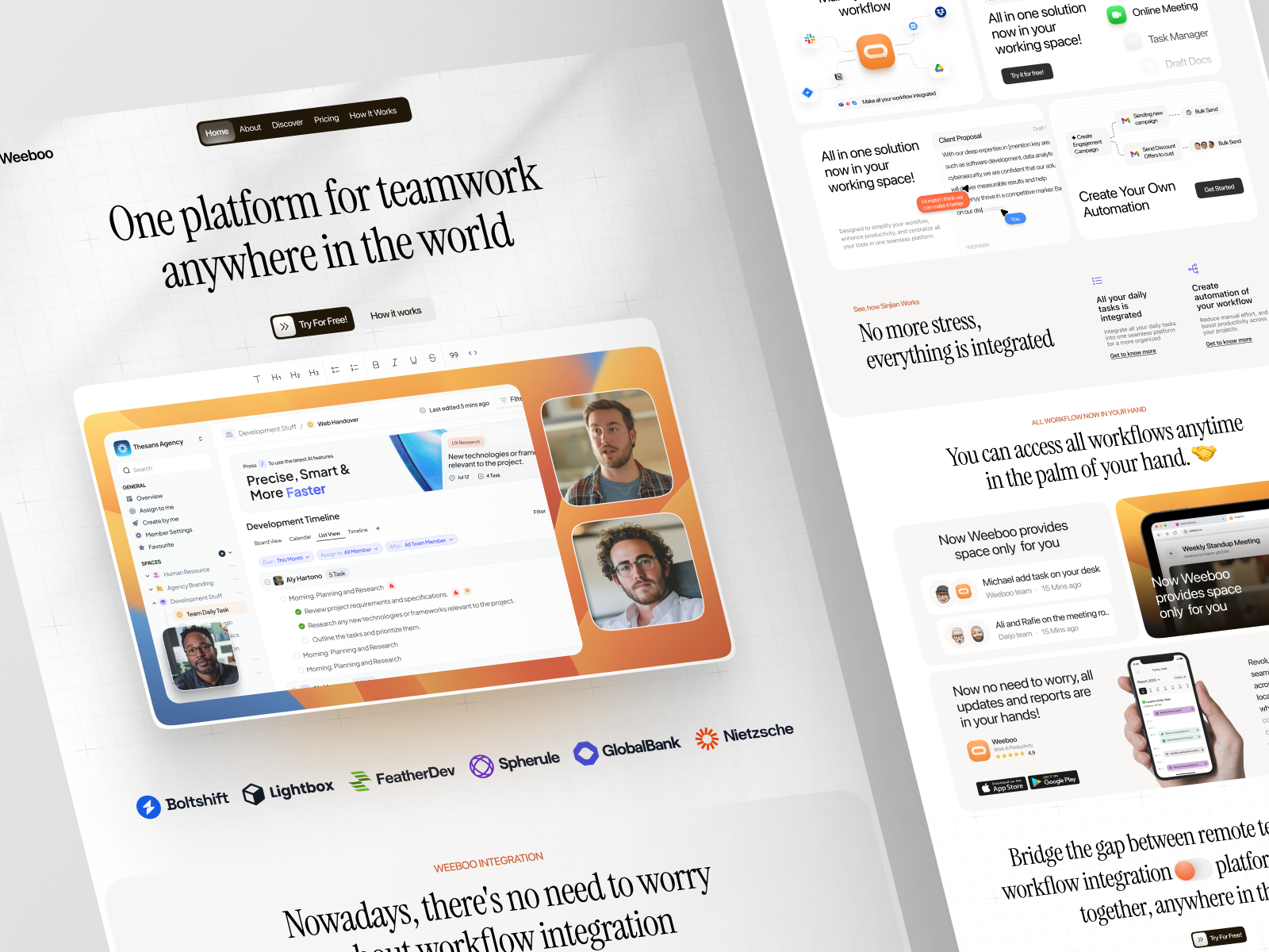 Example of Website Design Per Page
