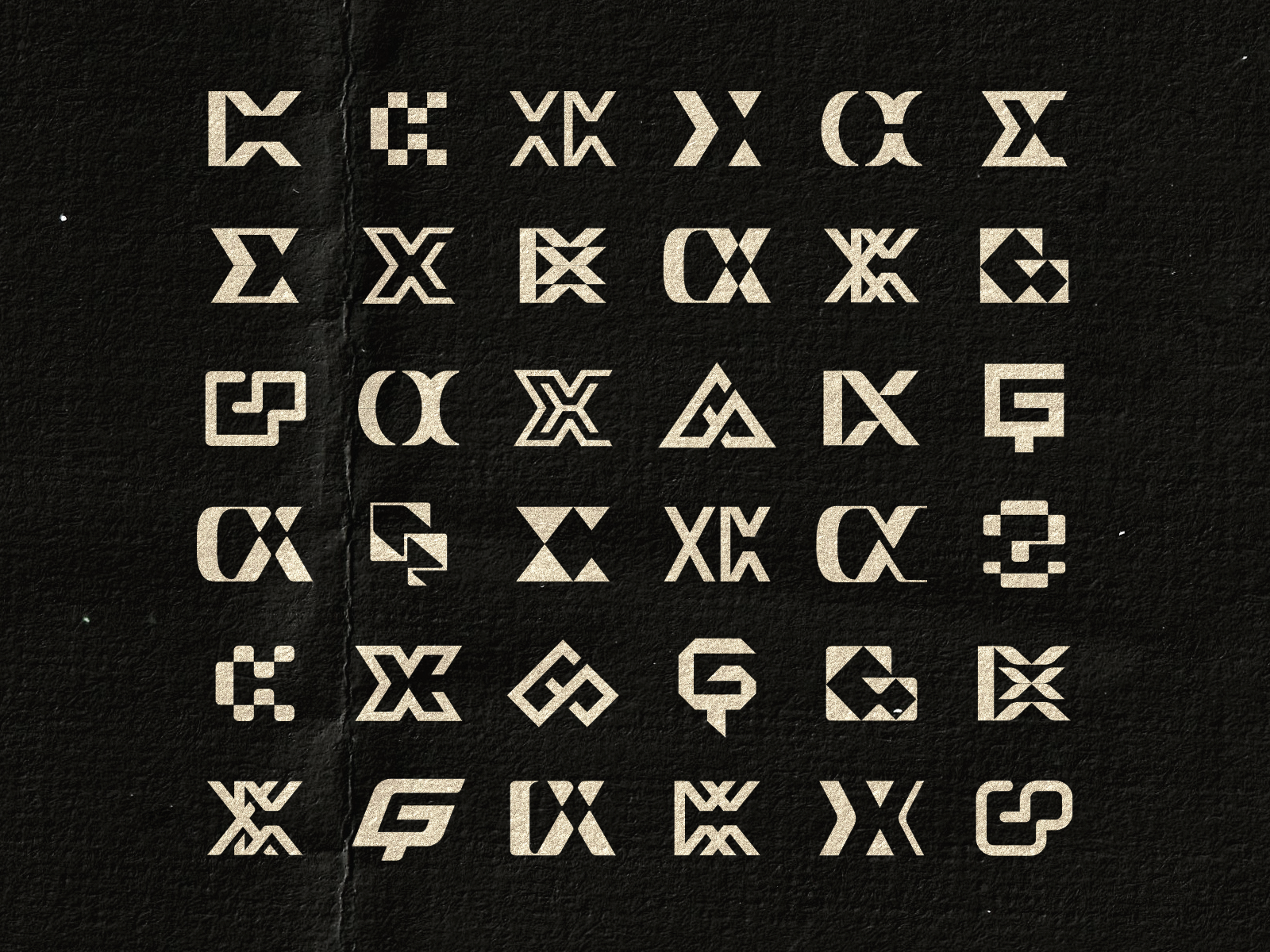 Example of Set Of Vector Logo Options