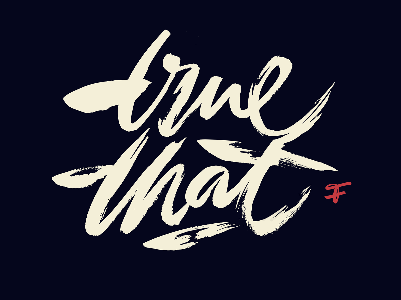 Example of Lettering / Calligraphy With A Texture 