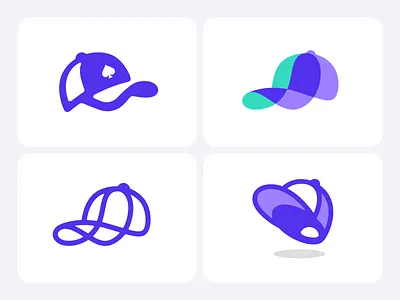 Cap logos abstract cap cap logos creative logo hat hat logo hip hop logo logo design negative space logo snapback